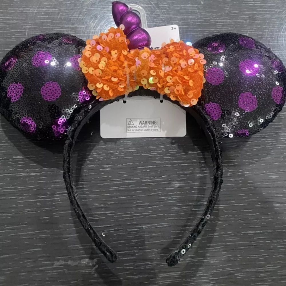 Disney Mickey ear headband purple and orange cool new
